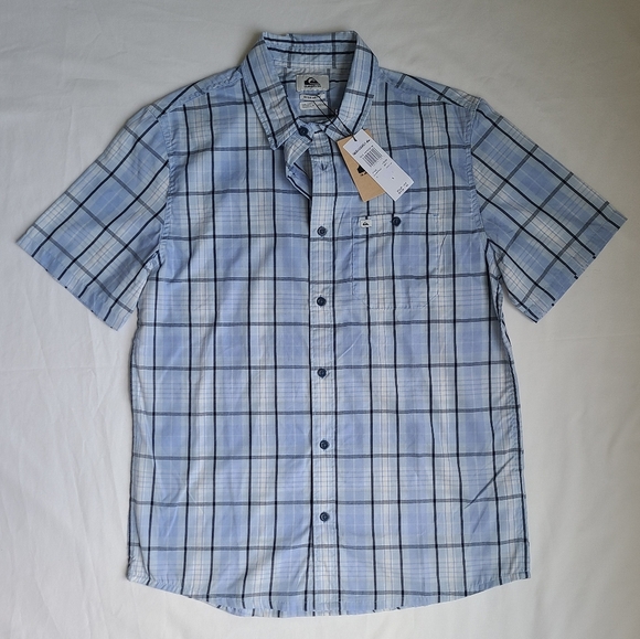 SALE!! NWT Quiksilver Regular Fit Plaid Shirt - Picture 2 of 6